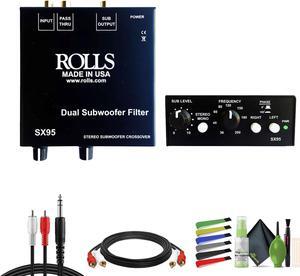 ROLLS SX95 Stereo Subwoofer Crossover/Filter, 12V Auxiliary Power Outlet Bundle