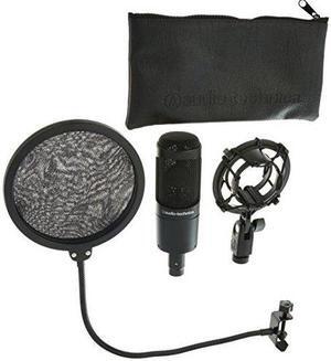 Audio-Technica AT2035 Large Diaphragm Studio Condenser Microphone bundled with Pop Filter
