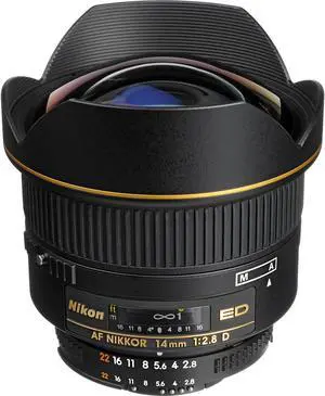Nikon AF FX NIKKOR 14mm f/2.8D ED Ultra Wide Angle Fixed Zoom Lens with Auto Focus for Nikon DSLR Cameras International