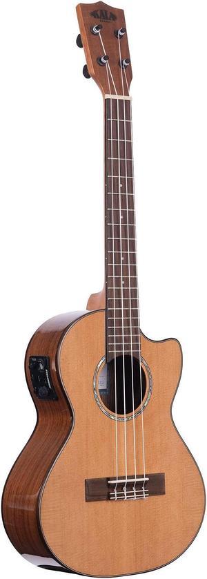 Kala Brand Music Co. Gloss Solid Cedar Top Acacia, 4-String Ukulele, Natural, Tenor (KA-SCAC-T-CE)