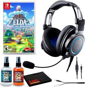 AudioTechnica ATHG1 Premium Gaming Headset Bundle with The Legend of Zelda Links Awakening and Cleaning Kit
