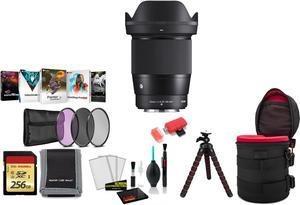 Sigma 16mm f/1.4 DC DN Contemporary Lens (FUJIFILM X) with Filter Kit