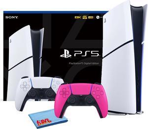 PlayStation 5 Slim PS5 Console Digital Edition Builtin 1TB SSD Storage Bundle