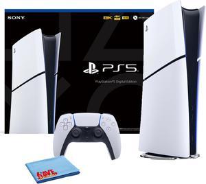 PlayStation 5 Slim PS5 Console Digital Edition Builtin 1TB SSD Storage Bundle