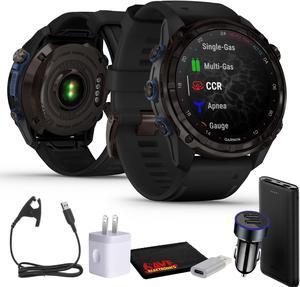 Garmin Descent Mk3i, Dive Computer and Multisport GPS Smartwatch, Black- Bundle