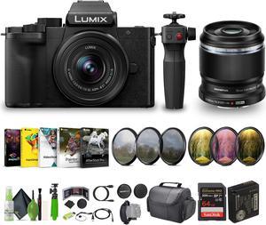 Panasonic Lumix G100D 4K Mirrorless Camera + M.Zuiko ED 30mm f/3.5 Lens Bundle