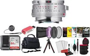 Leica 35mm f/1.4 Summilux-M Lens (Silver) with Pro Filter Kit and Lens Case