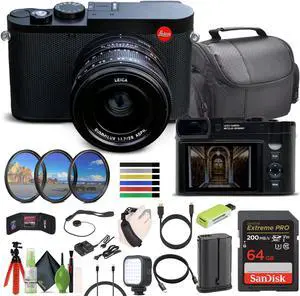 Leica Q3 Compact Digital Camera, 60MP Full-Frame BSI CMOS Sensor Bundle