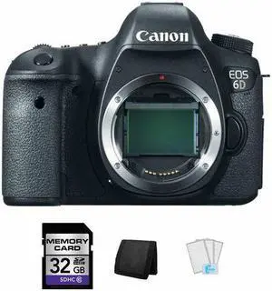 Canon EOS 6D DSLR Camera + 32GB, Memory Card Wallet & Screen Protectors