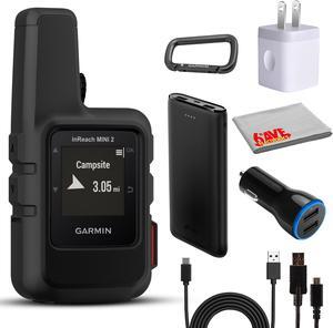Garmin inReach Mini 2 Satellite Communicator Handheld for Hiking Bundle-Black