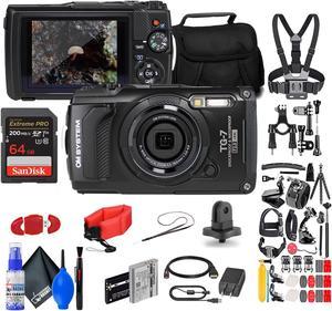 OM SYSTEM Tough TG-7 Waterproof Camera, With 50 Piece Accessory Kit + More