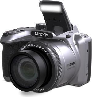 Minolta 20 Mega Pixels 40x Optical Zoom Digital Camera with 1080p FHD Video, Silver