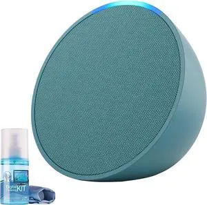 Echo Pop (1st Generation) Smart Speaker - Midnight Teal with Cleaning Kit