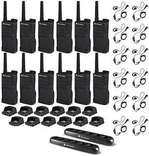 12 x Motorola RMM2050 On-Site 2-Way Radio (RMM2050) - 12 Pack With Mics Bundle
