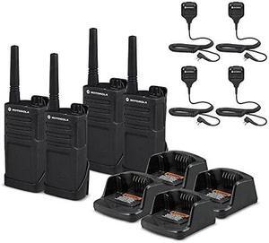 4 x Motorola RMM2050 On-Site 2-Way Radio (RMM2050) - 4 Pack With Mic Bundle