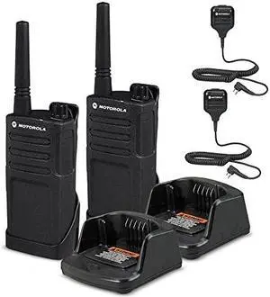 2 x Motorola RMM2050 On-Site 2-Way Radio (RMM2050) - 2 Pack With Mic Bundle