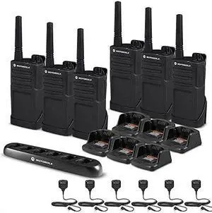 6 x Motorola RMM2050 On-Site 2-Way Radio (RMM2050) - 6 Pack With Mics Bundle