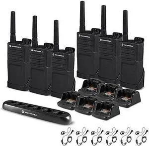 6 x Motorola RMM2050 On-Site 2-Way Radio (RMM2050) - 6 Pack With Mics Bundle