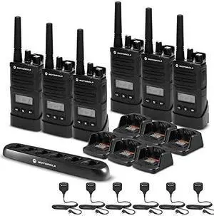 6 x Motorola RMU2080d On-Site 2-Way Radio with Display - 6 Pack With Mics Bundle