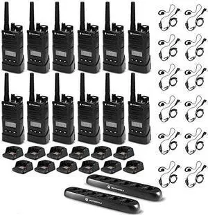 12 x Motorola RMU2080d On-Site 2-Way Radio with Display - 12 Pack W/ Mics Bundle
