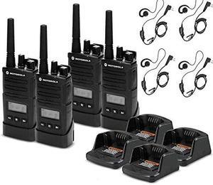 4 x Motorola RMU2080d On-Site 2-Way  Radio with Display - 4 Pack With Mic Bundle