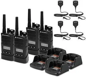4 x Motorola RMU2080d On-Site 2-Way Radio with Display - 4 Pack With Mic Bundle