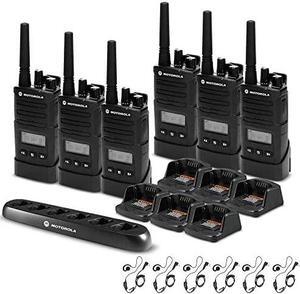6 x Motorola RMU2080d On-Site 2-Way Radio with Display - 6 Pack With Mics Bundle