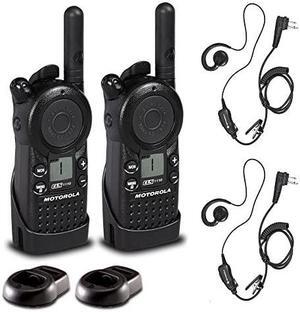 2 x Motorola CLS1110 UHF 1W 1-Channel 2-Way Radio - 2 Pack With Mic Bundle