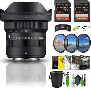 Sigma 10-18mm f/2.8 DC DN Contemporary Lens (FUJIFILM X) Bundle + Accessories