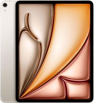 Apple iPad Air 13-inch (M2): Liquid Retina display, 1TB, Landscape 12MP Front Camera/12MP Back Camera, Wi-Fi 6E + 5G Cellular with eSIM, Touch ID, All-Day Battery Life - Starlight