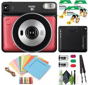 Fujifilm Instax Square SQ6 - Instant Film Camera - Ruby Red - (60 Exposures)