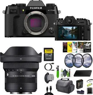 Fujifilm X-T50 Mirrorless Digital Camera + Sigma 10-18mm Contemporary Lens +More