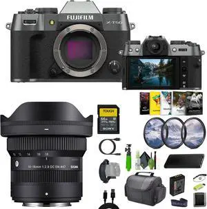 Fujifilm X-T50 Mirrorless Digital Camera + Sigma 10-18mm Contemporary Lens+More