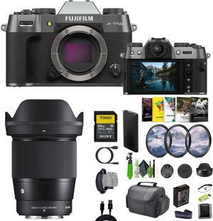 Fujifilm X-T50 Mirrorless Camera + Sigma 16mm Contemporary Lens + Accessories