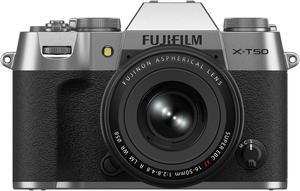 Fujifilm X-T50 Mirrorless Digital Camera XF16-50mmF2.8-4.8 R LM WR Lens Kit - Silver