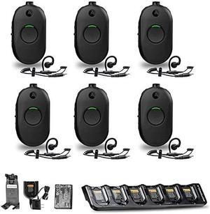 6 x Motorola CLP1010e 1-Channel 2-Way UHF Radio + Multi-Unit Charger + More