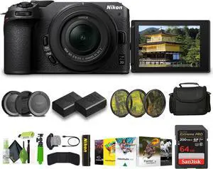 Nikon Z30 Lightweight Mirrorless Camera with 16-50mm Zoom Lens (1749) Bundle