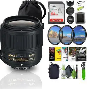 Nikon AF-S NIKKOR 35mm f/1.8G ED Auto Focus Zoom Lens (2215) Bundle Nikon AF-S NIKKOR 35mm f/1.8G ED Auto Focus Zoom Lens (2215) Bundle