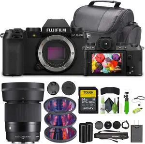Fujifilm X-S20 Mirrorless Camera Body + Sigma 30mm f/1.4 DC DN Contemporary Lens