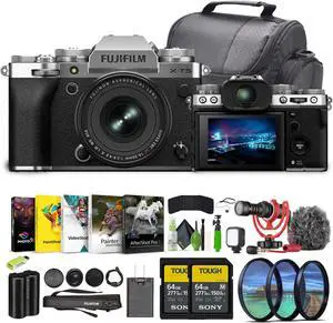 Fujifilm X-T5 Mirrorless Camera With XF 16-50mm f/2.8-4.8 Silver Lens Bundle