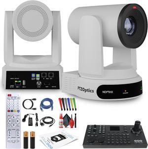 PTZOptics Move 4K PTZ Camera with 30x Zoom (White) (PT30X-4K-WH-G3) + SuperJoy PTZ Controller