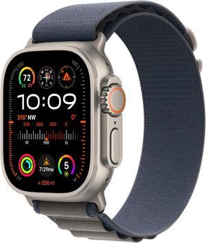 Apple Watch Ultra 2 [GPS + Cellular 49mm] Smartwatch with Rugged Titanium Case & Blue Alpine Loop Small. Fitness Tracker, Precision GPS, Action Button, Extra-Long Battery Life, Carbon Neutral