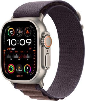 Apple Watch Ultra 2 [GPS + Cellular 49mm] Smartwatch with Rugged Titanium Case & Indigo Alpine Loop Small. Fitness Tracker, Precision GPS, Action Button, Extra-Long Battery Life, Carbon Neutral