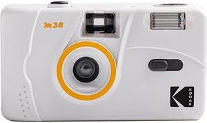 Kodak M38 35mm Film Camera - Focus Free, Powerful Built-in Flash, Easy to Use (Clouds White)