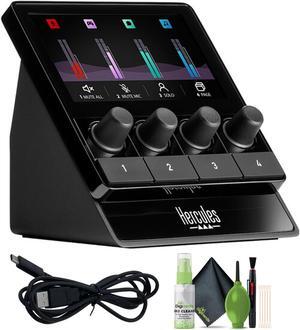 Hercules Stream 100, Audio Mixer for Content Creators, Up to 8 Tracks, Bundle
