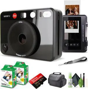 Leica Sofort 2 Hybrid Instant and Digital Camera + Instant Film 40 Sheets Black