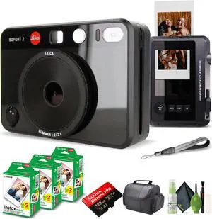 Leica Sofort 2 Hybrid Instant and Digital Camera + Instant Film 60 Sheets Black
