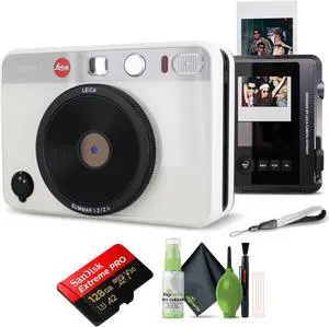 Leica Sofort 2 Hybrid Instant Photo Film and Digital Camera (White) Bundle