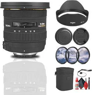Sigma 10-20mm f/2.5 EX DC HSM Art Lens for Nikon F Bundle