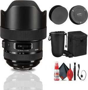 Sigma 14-24mm f/2.8 DG HSM Art Lens for Nikon F Bundle